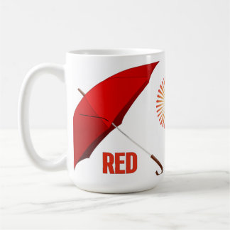 Red umbrella coffee mug