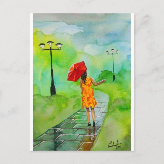 RED UMBRELLA POSTCARD (Front)