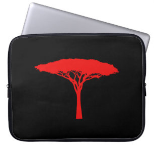 Red Umbrella Tree Laptop Sleeve
