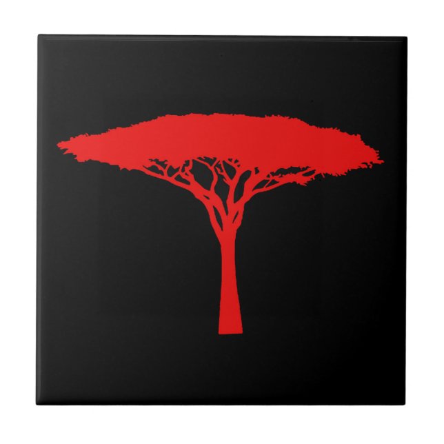 Red Umbrella Tree Tile (Front)