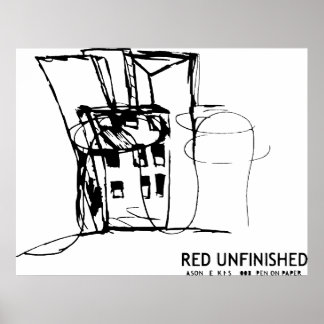 RED UNFINISHED POSTER