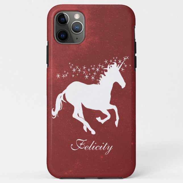 Red Unicorn Personalised Case-Mate iPhone Case (Back)