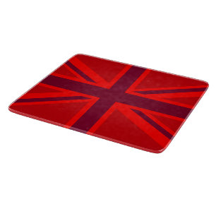 Red Union Jack Cutting Board