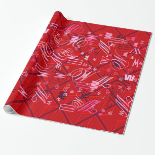 Red Union Jack Wrapping Paper