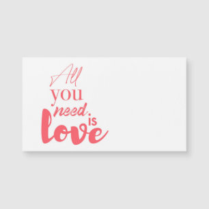 Red, urban graphic design "All you need is love"