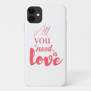 Red, urban graphic design "All you need is love" Case-Mate iPhone Case