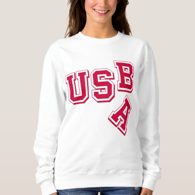 Red USA-USB - A Fallen Empire - Satirical Style Sweatshirt (Front)
