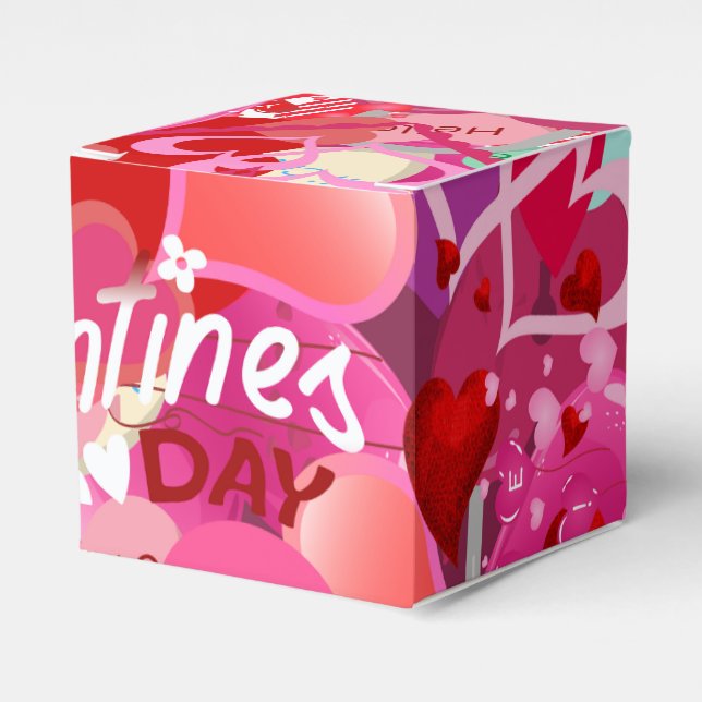 Red Valentine Favour Box (Front Side)