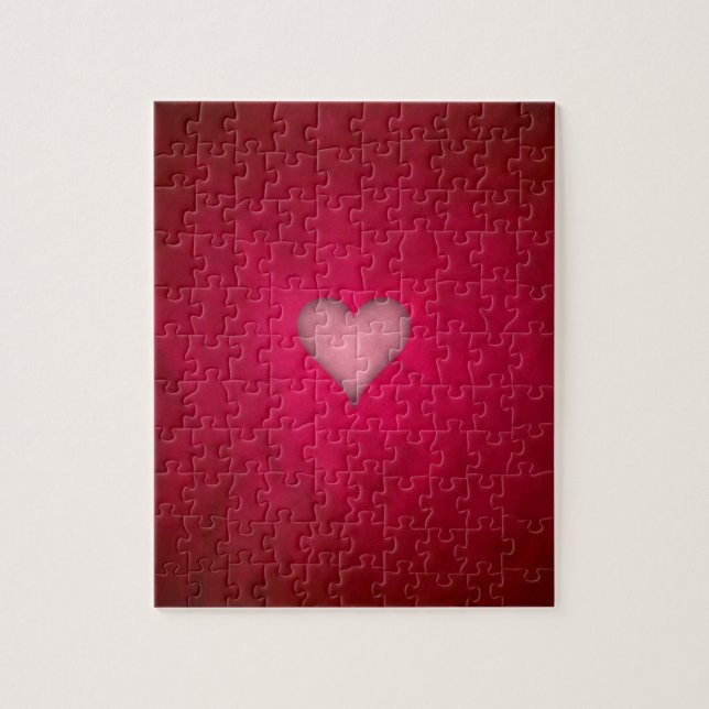 Red valentine heart jigsaw puzzle (Vertical)