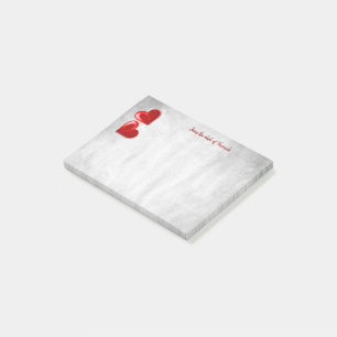 Red Valentine Hearts Personalised Notes