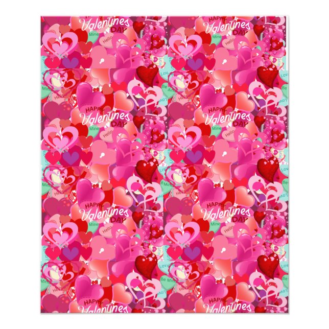 Red Valentine Photo Enlargement (Front)