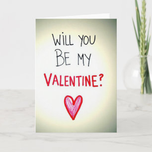 Red Valentine Proposal Card