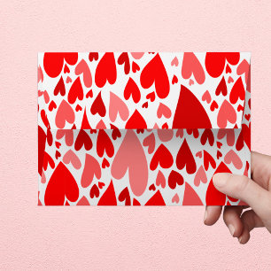 Red Valentine's hearts Envelope