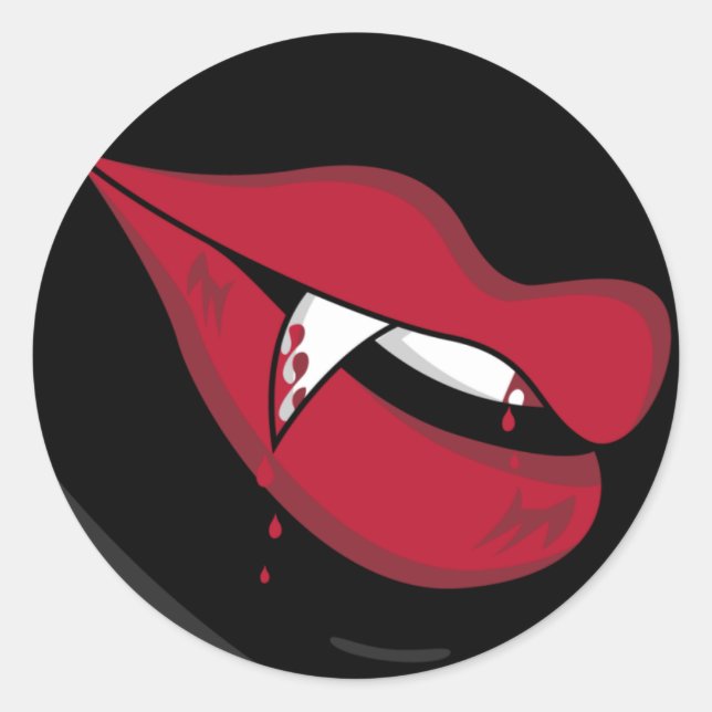 Red Vampire Lips Sticker (Front)