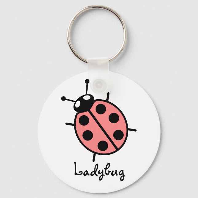 Red Vector Ladybug Key Ring (Front)