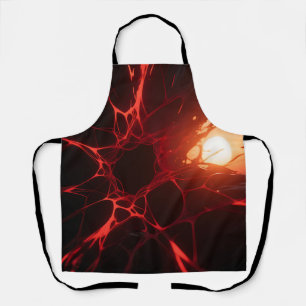 Red Veins Sunset Abyss Apron