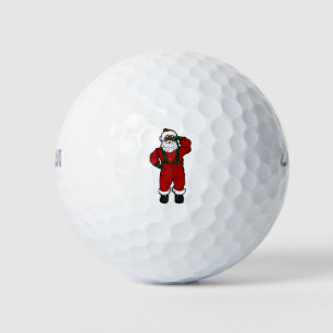 red velvet black santa golf balls