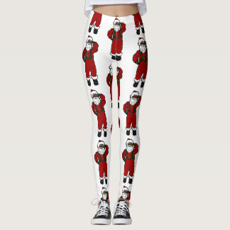 red velvet black santa leggings