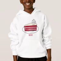 Red velvet cake cartoon illustration