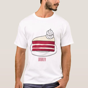 Red velvet cake cartoon illustration T-Shirt