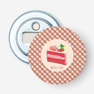 red velvet cake with strawberry cream cheese bottle opener