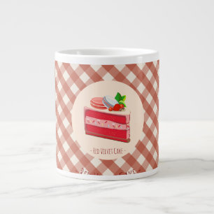Red velvet cake with strawberry cream cheese  large coffee mug