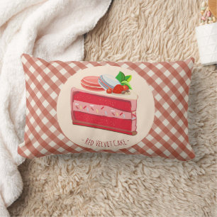 red velvet cake with strawberry cream cheese  lumbar cushion