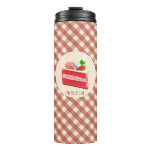 Red velvet cake with strawberry cream cheese thermal tumbler