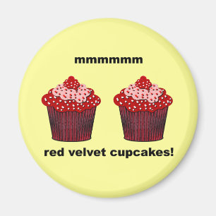 red velvet cupcakes magnet