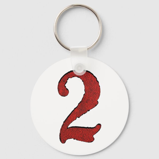 Red Velvet Holiday Number Series. Key Ring (Front)