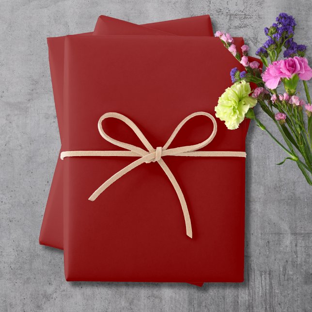 Red Velvet Solid Colour | Classic | Elegant  Wrapping Paper Sheet (Creator Uploaded)