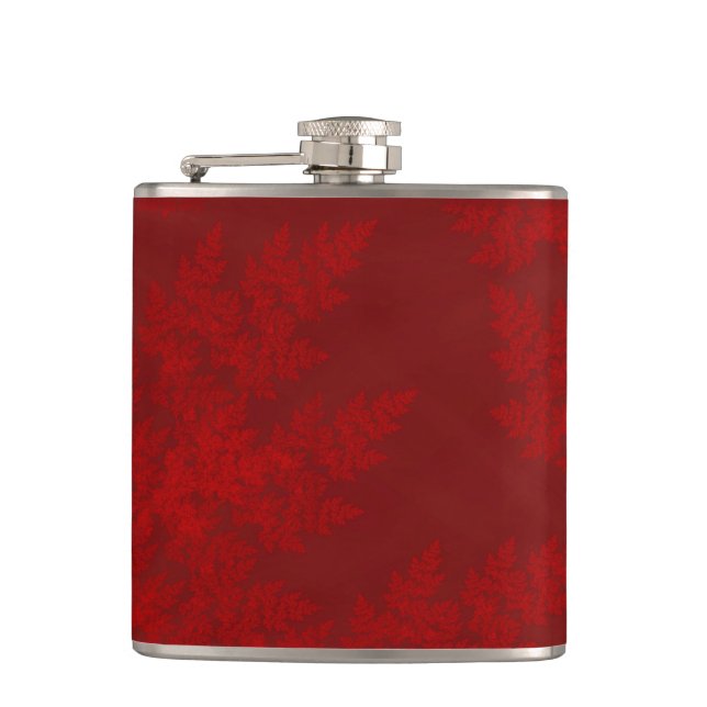 Red Velvet Starbursts Hip Flask (Front)