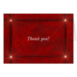 Red Velvet Starbursts Thank You Cards