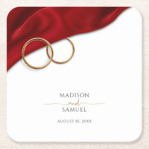 Red Velvet Wedding Coaster