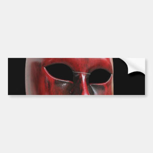 Red Venice Mask Bumper Sticker