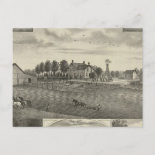 Red Vermillion Stock Farm, Havensville, Kansas Postcard