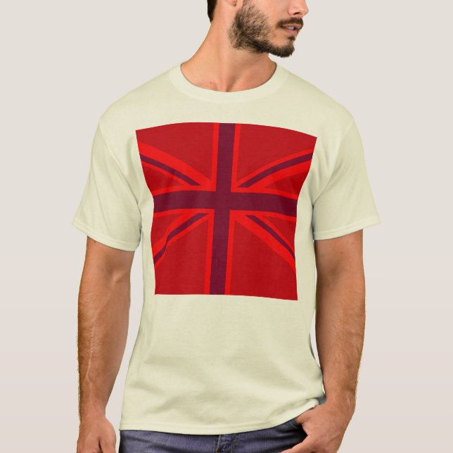 Red Version British Union Jack Decor T-Shirt (Front)