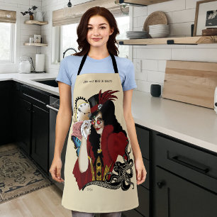 Red Victorian Steampunk Lady Vintage Octopus Apron