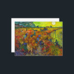Red Vineyard at Arles by Vincent van Gogh Thank You Card<br><div class="desc">Vincent van Gogh - Red Vineyard at Arles,  1888. 
Vincent Willem van Gogh (1853-1890) was a Dutch Post-Impressionist painter who posthumously became one of the most famous and influential figures in Western art history.</div>