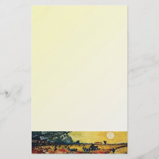 Red Vineyard, Vincent van Gogh Stationery (Front)