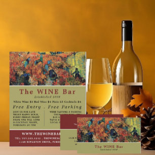 Red Vineyards, Van Gogh, Wine Bar/Winery Flyer