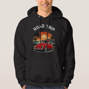 Red Vintage Beetle – Black Hoodie