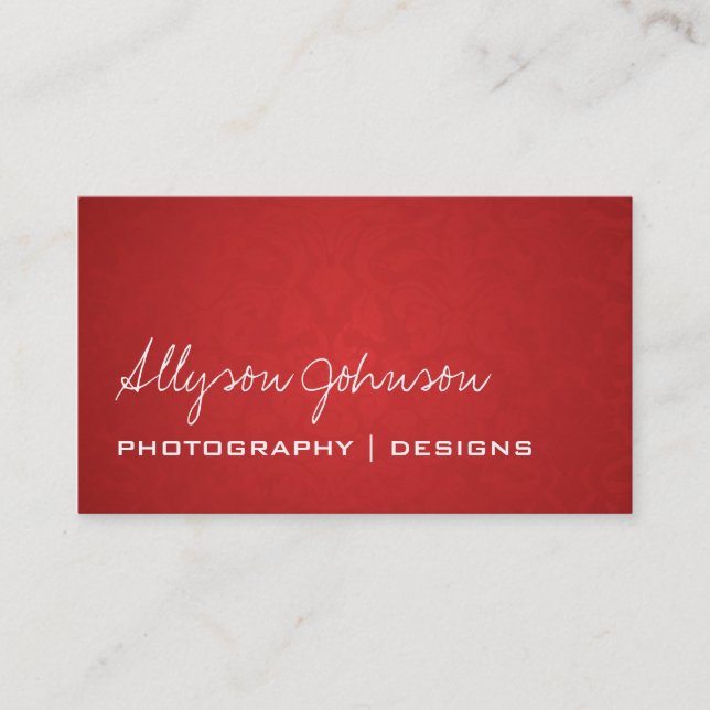 Red Vintage Business Cards (Front)