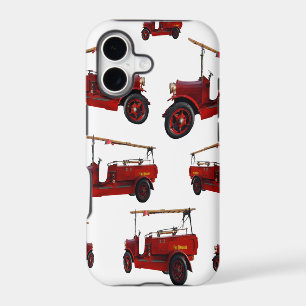 Red Vintage Fire Truck Pattern,