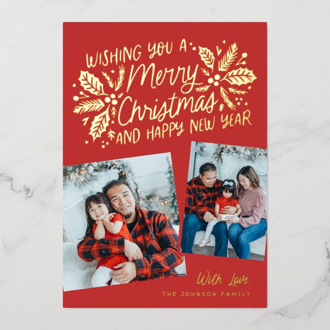 Red Vintage Holly Tilted Snapshot 2 Photo (Front)