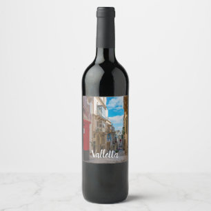 Red vintage mail box in Malta Wine Label