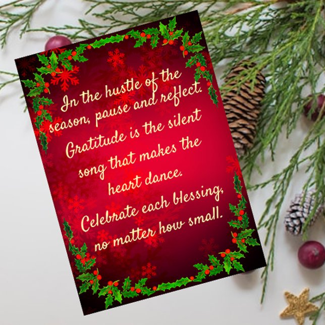 Red Vintage Mistletoe Christmas Greeting Flat Card (Creator Uploaded)
