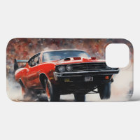 Red Vintage Muscle Car