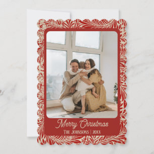 Red Vintage Photo Christmas Card