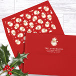 Red Vintage Retro Santa Claus Return Address Envelope<br><div class="desc">Make your holiday correspondence truly special with this custom red vintage Santa Claus return address envelope. Featuring a charming vintage Santa design paired with a customisable return address, this envelope adds a festive, nostalgic touch to your holiday cards and letters. The bold black background enhances the retro Santa motif, making...</div>